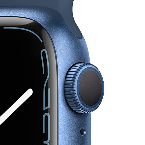 Apple Watch Series 7 (GPS) 41MM Aluminum Case w/Abyss Blue Sport Band - Blue - MKN13LL/A - Image 2