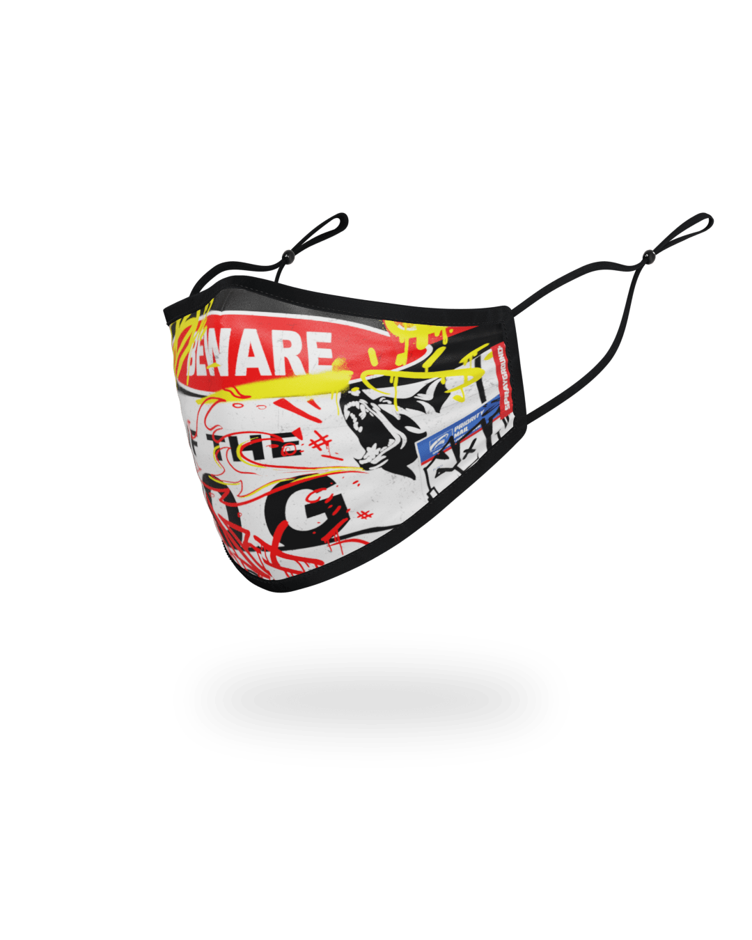 Adult Beware of the Dog Form-Fitting Face Mask - Image 2
