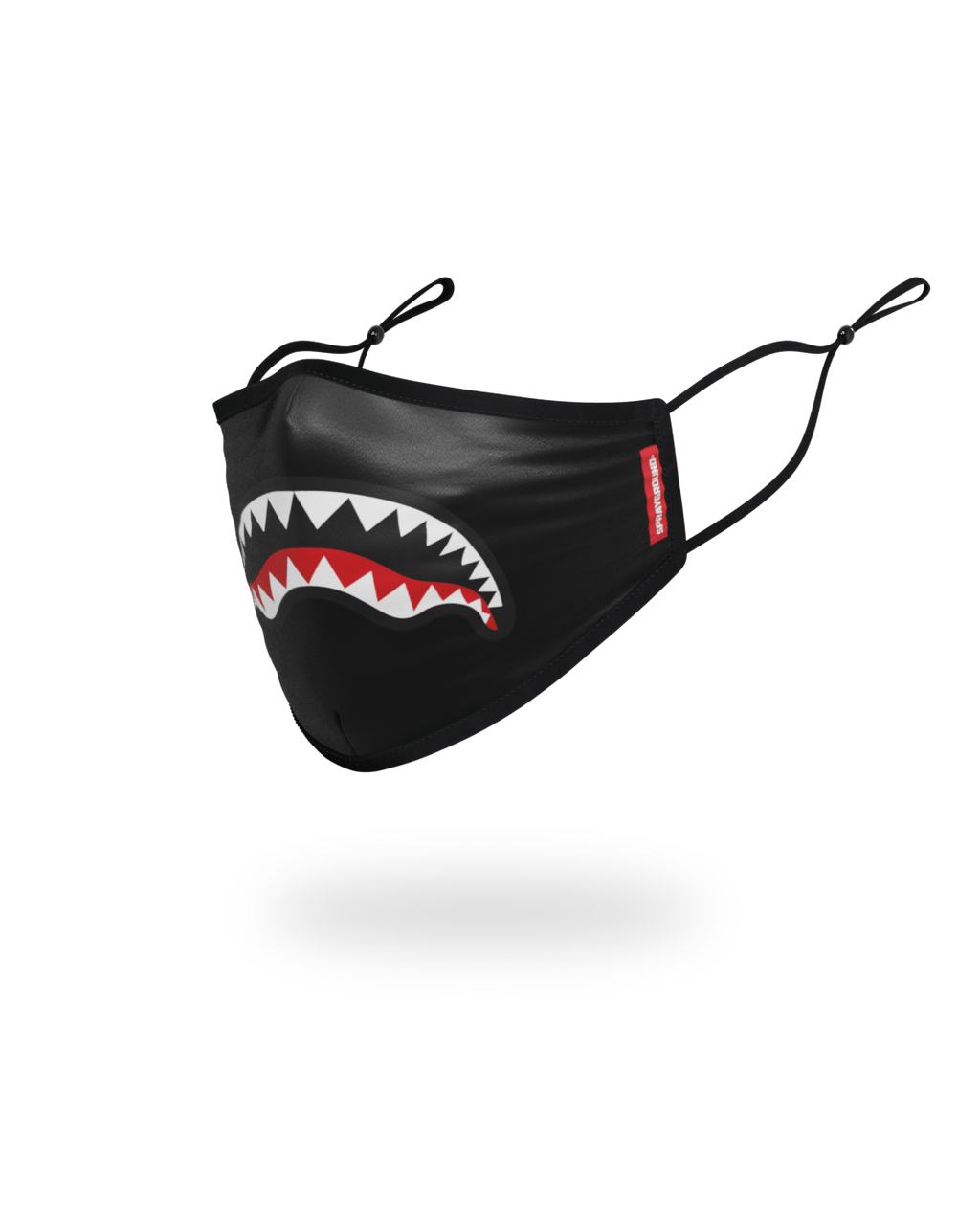 Adult Shark Logo (Black) Form-Fitting Face Mask - Image 2