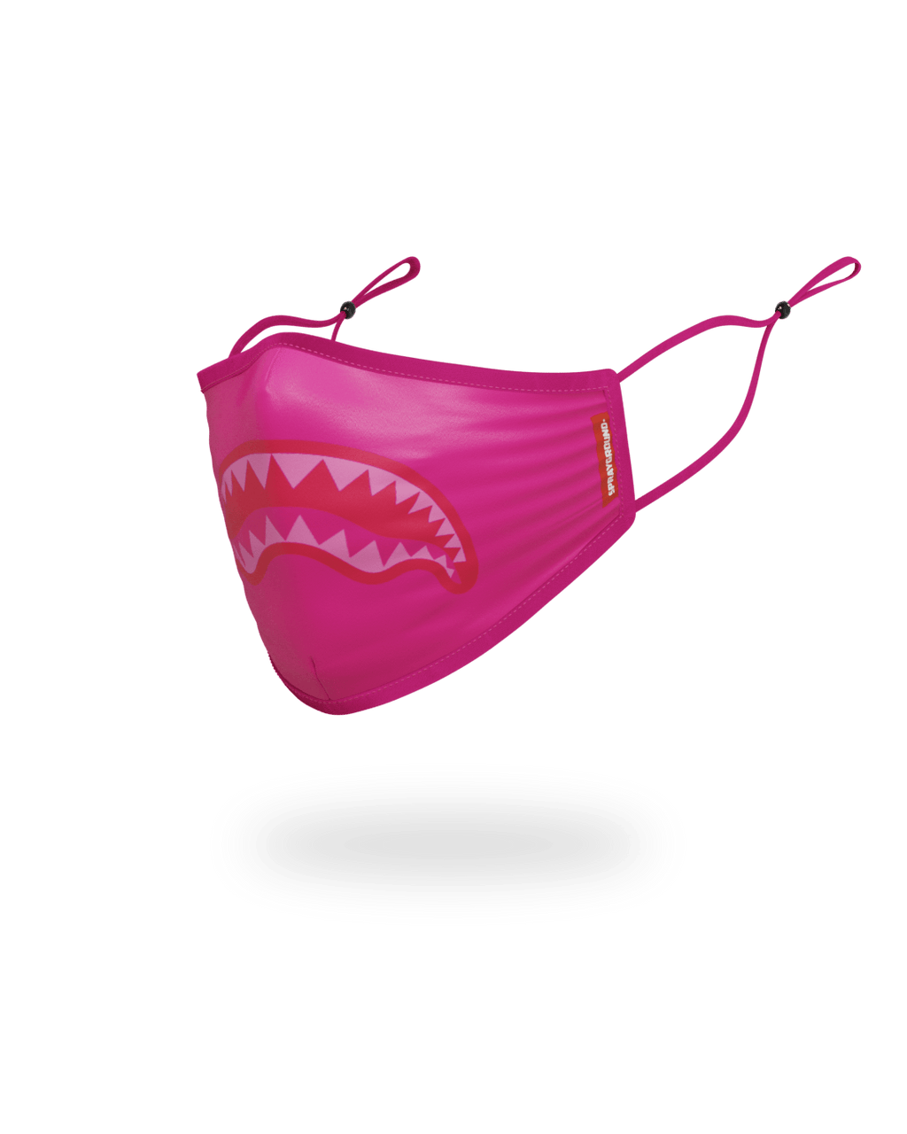 Adult Pink Shark Form-Fitting Face Mask - Image 2