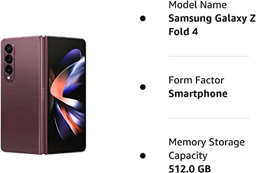 Unlocked Samsung Galaxy Z Fold 4 5G - 512GB - Burgandy - SM-F936UDREXAA - Image 4