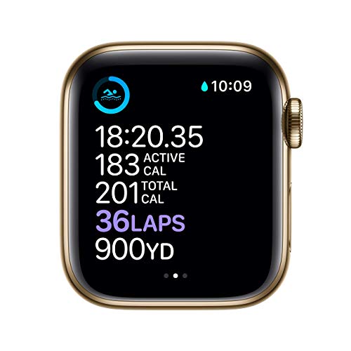 Apple Watch Series 6 (GPS + Cel) 40mm Gold SS Case with Cyprus Green Sport Band - M02W3LL/A - Image 4