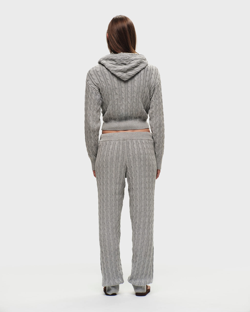 Classics Washed Cable Knit Hoodie - Image 3