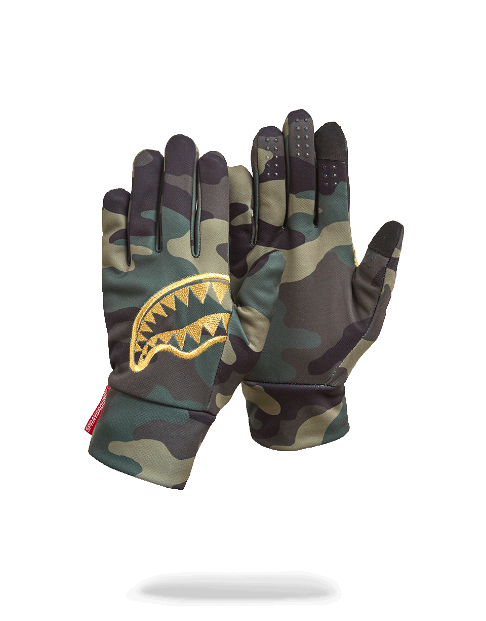 Gold Stencil Camo Gloves - Image 3