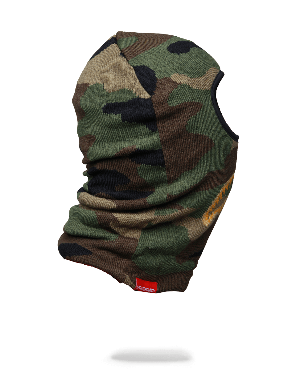 Gold Knit Shark Mouth Ski Mask - Image 3