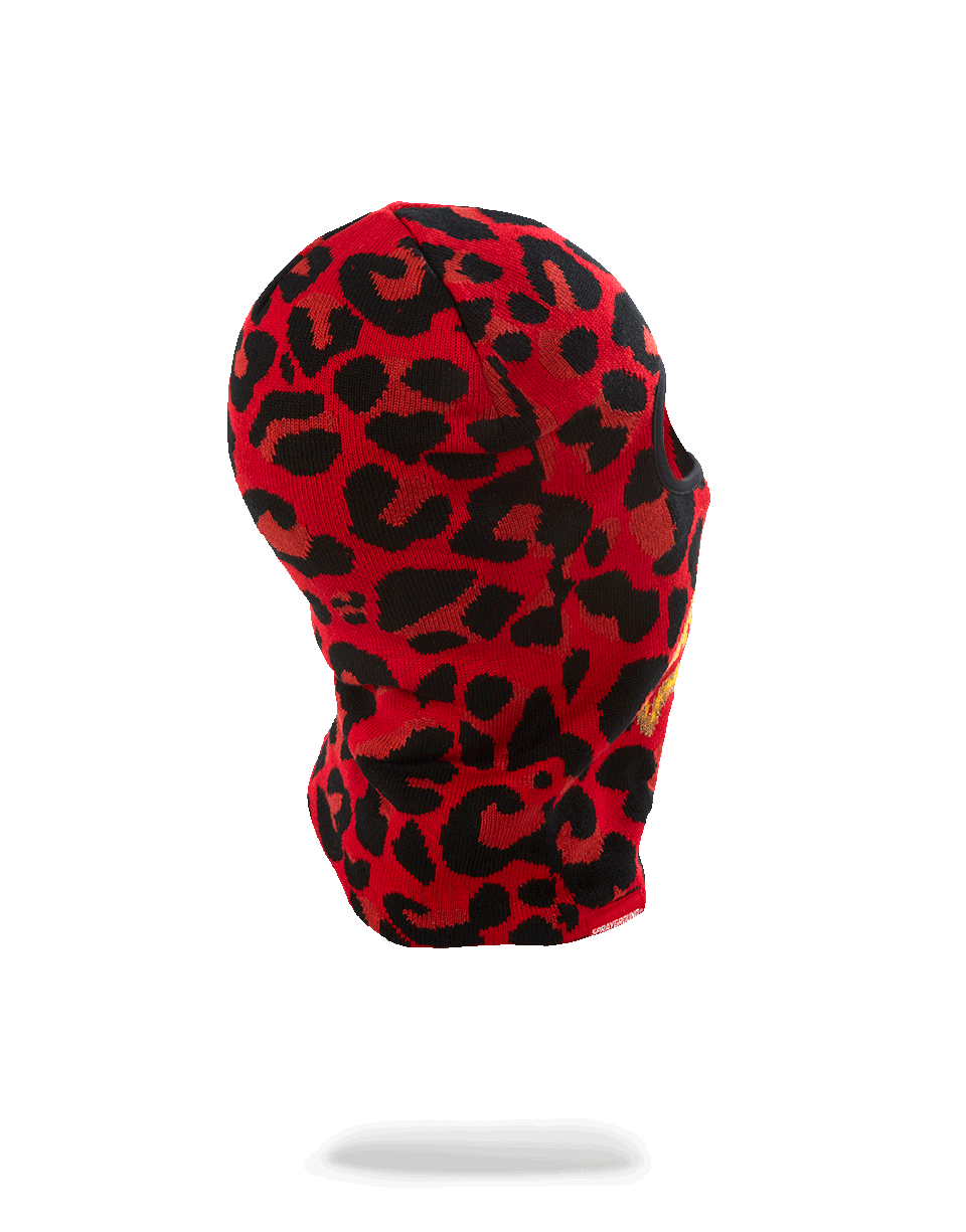 Red Leopard Gold Shark Mouth Ski Mask - Image 3