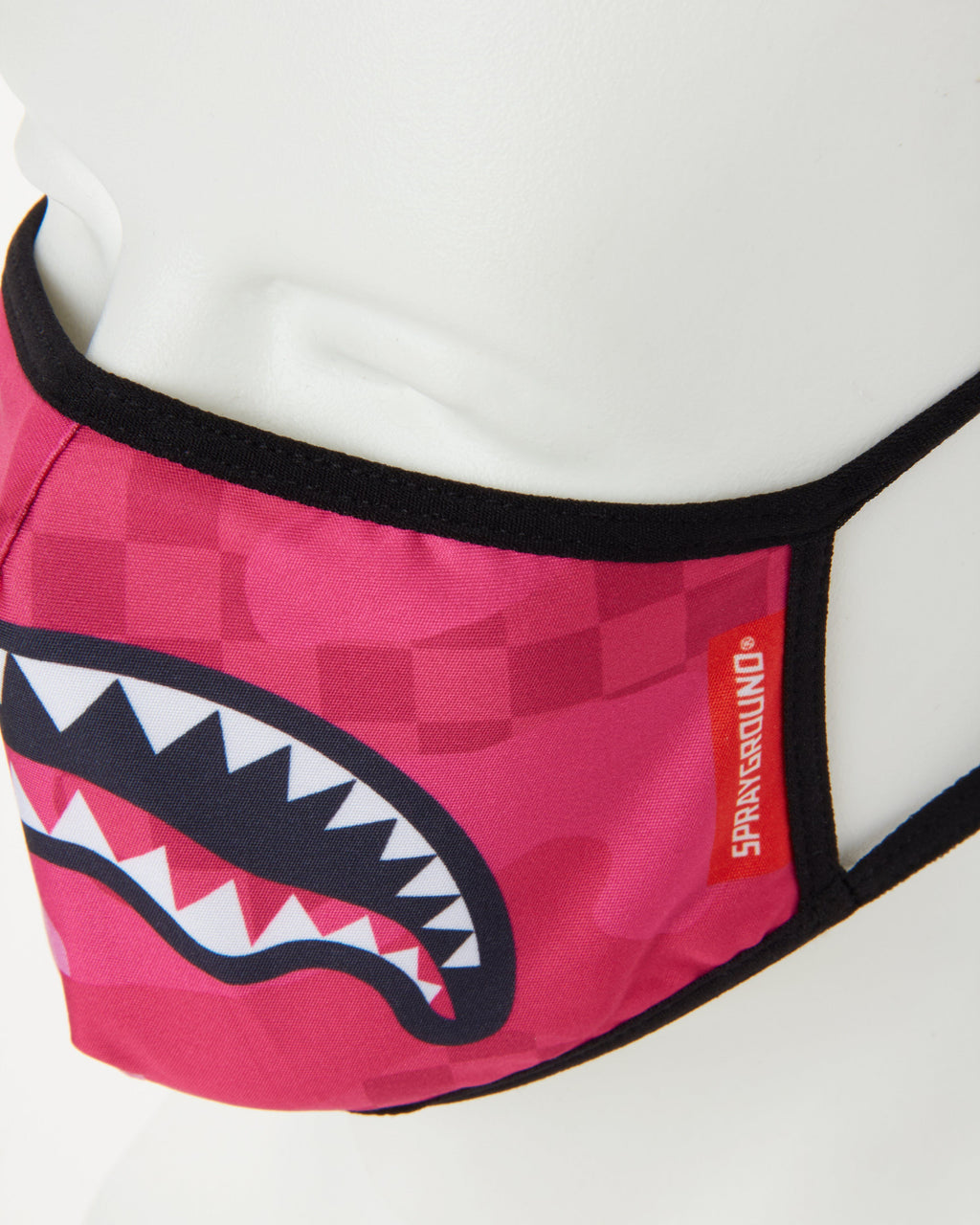 Pink Anime Shark Form-Fitting Mask - Image 3