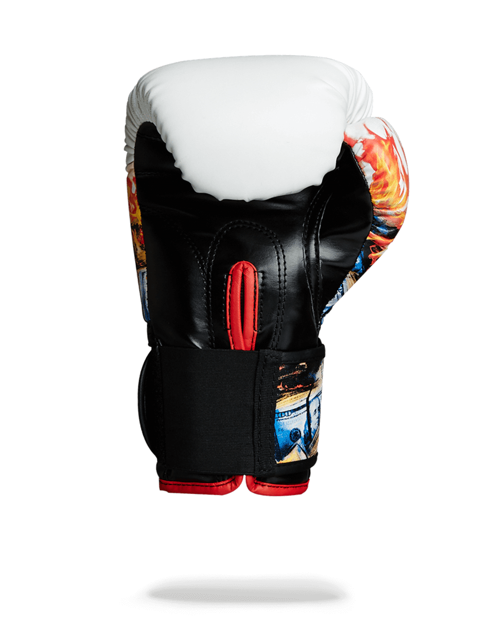 White Fire Money Boxing Gloves - Image 5