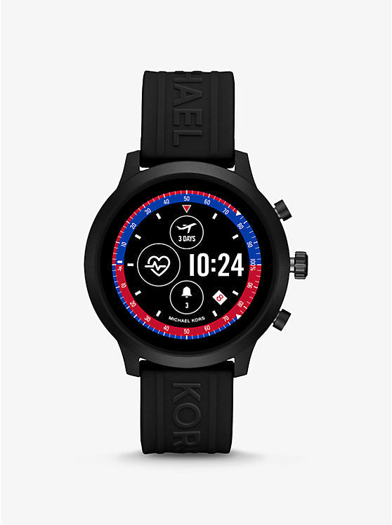Michael Kors - Gen 4 MKGO Smartwatch 43mm Aluminum - Black With Black Silicone Band - MKT5072 - Image 3