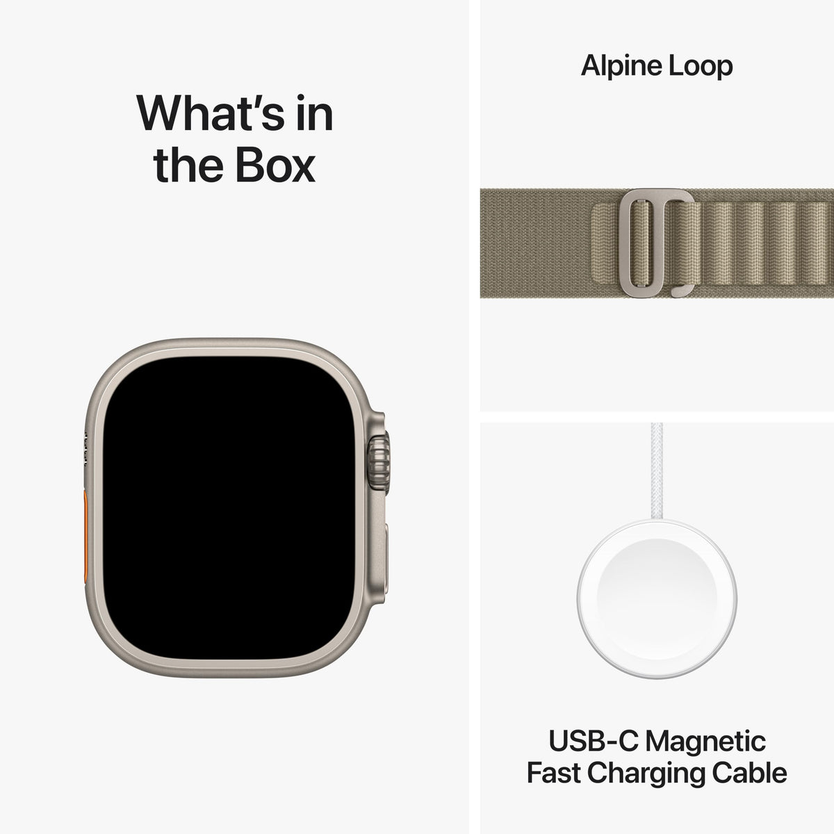 Apple Watch Ultra 2 (GPS + Cellular) 49mm Titanium Case with Olive Alpine Loop - Large - MRF03LL/A - Image 6