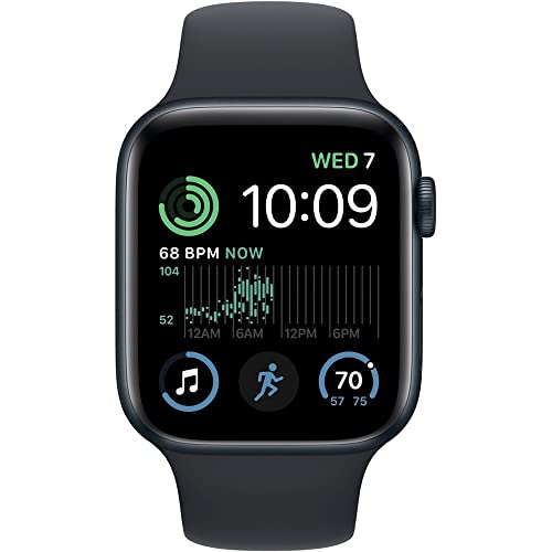 Apple Watch SE 2nd Gen (GPS + Cellular) 44mm Aluminum Case with Midnight Sport Band - M/L - Midnight - MRH73LL/A - Image 2