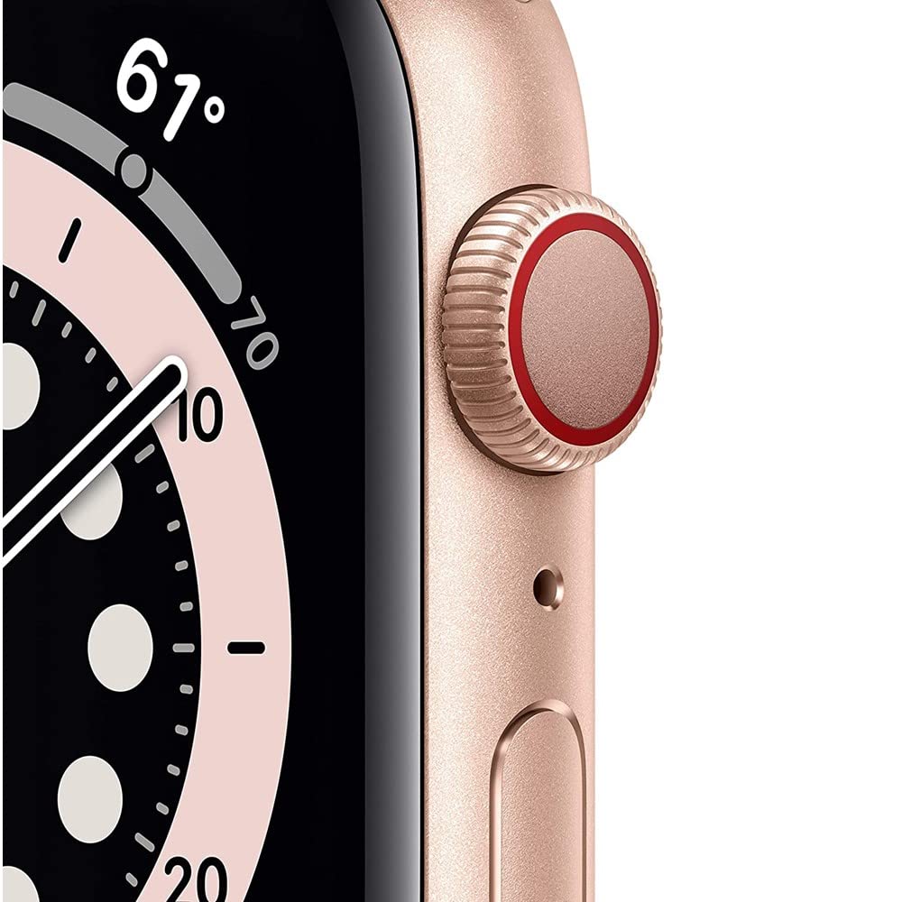 Apple Watch Series 6 (GPS + Cellular, 44mm) - Gold Aluminum Case with Pink Sport Band - M07G3LL/A - Image 2