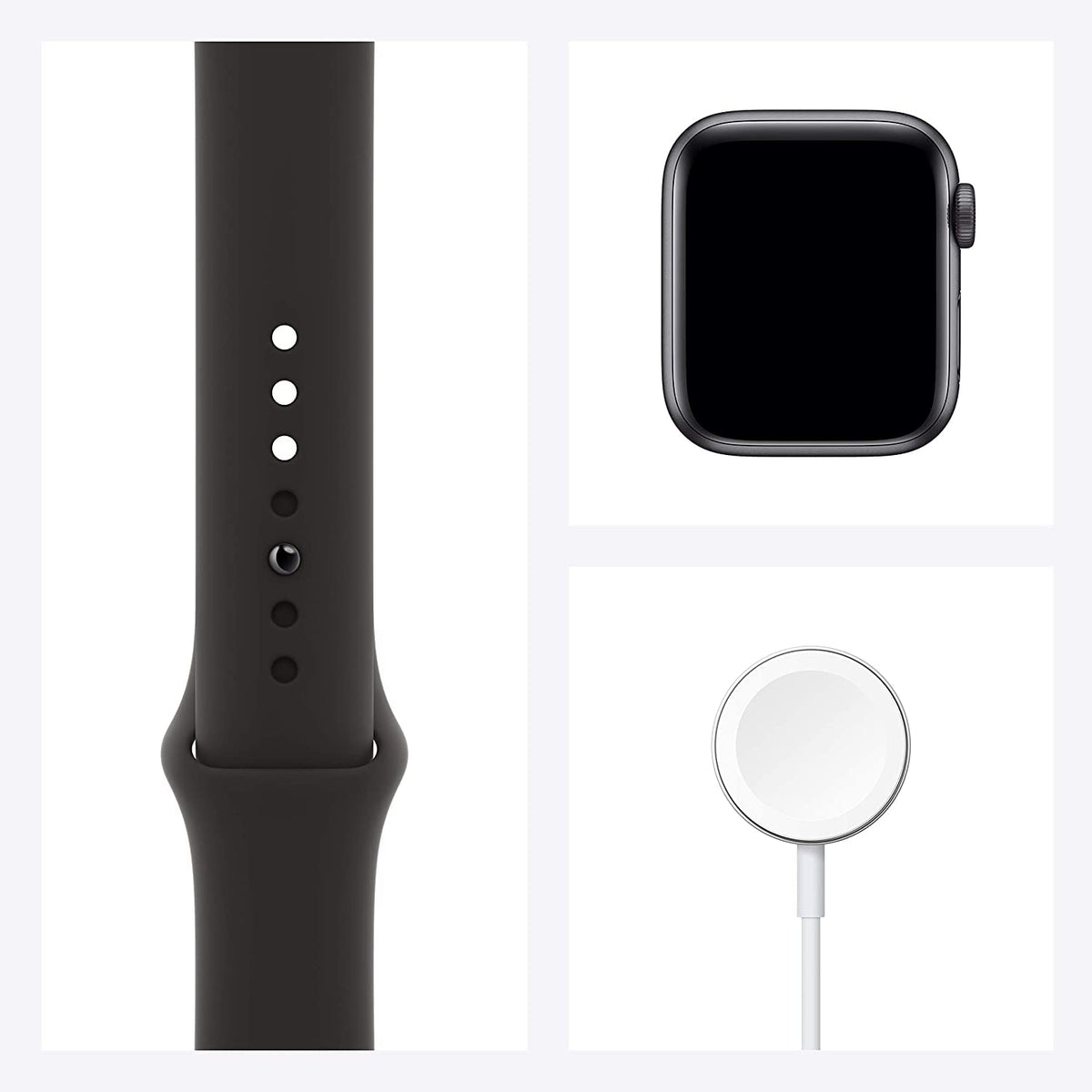 Apple Watch SE (GPS, 40mm) - Space Gray Aluminum Case with Black Sport Band - MKQ13LL/A - Image 6