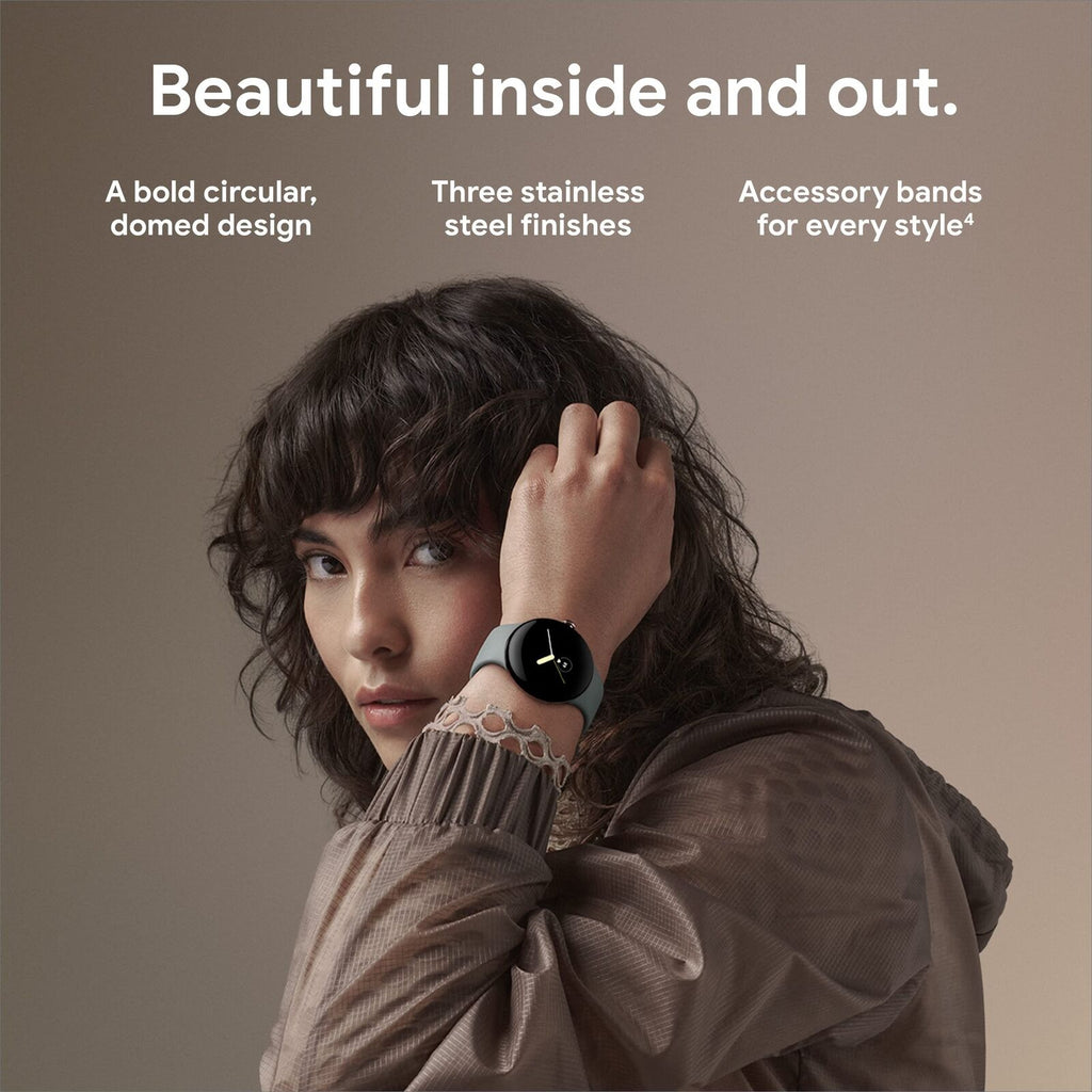 Google Pixel Watch Gold Stainless Steel Smartwatch 41mm with Hazel Active Band - Wi-Fi/Bluetooth - GA04123 - Image 2
