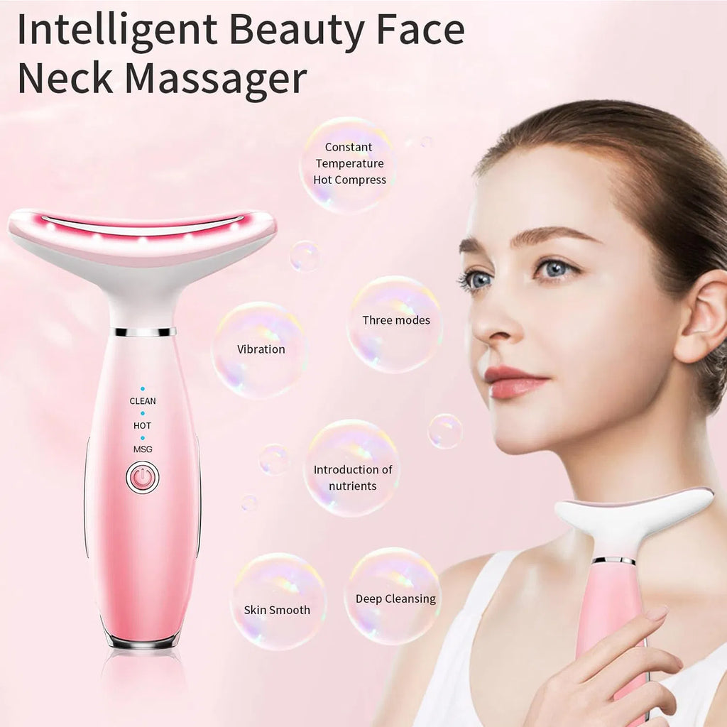 3-in-1 Neck & Face Massager Thermal, Vibration & Skin Care Tool - Image 4