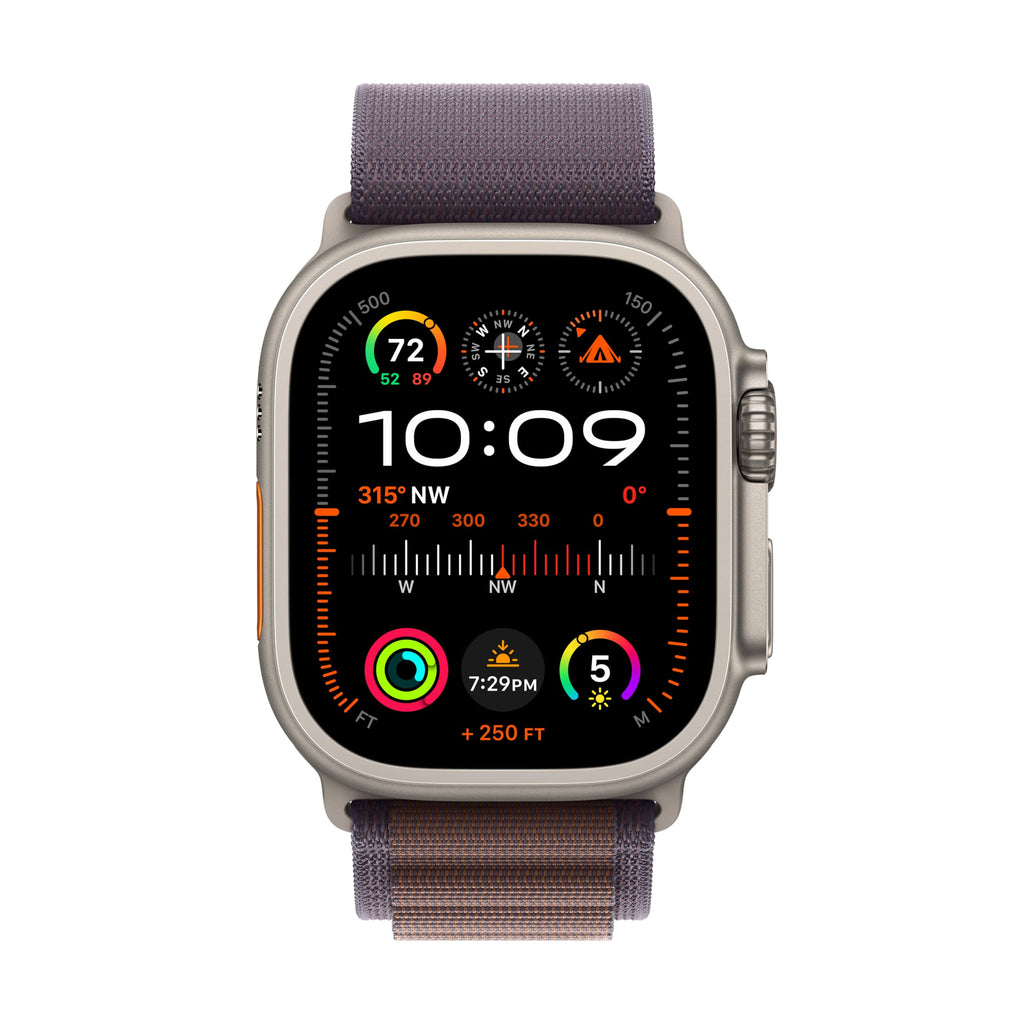 Apple Watch Ultra 2 (GPS + Cellular) 49mm Titanium Case with Indigo Alpine Loop M/L - MREW3LL/A - Image 2