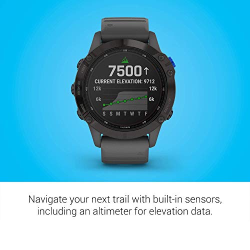 Garmin - Fenix 6 Pro Solar GPS Smartwatch 47mm - Black with Slate Gray Band - 010-02410-14 - Image 3