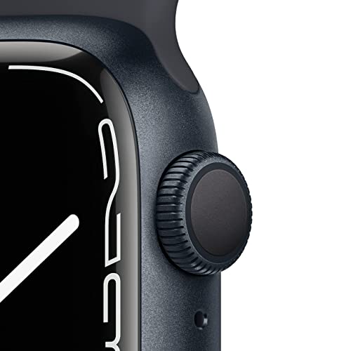 Apple Watch Series 7 (GPS, 41mm) Midnight Aluminum Case with Midnight Sport Band, Regular - MKMX3LL/A - Image 2