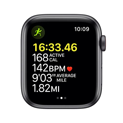 Apple Watch SE (GPS + Cellular, 44mm) Space Gray Aluminum Case with Tornado/Grey Sport Loop - MKRT3LL/A - Image 3