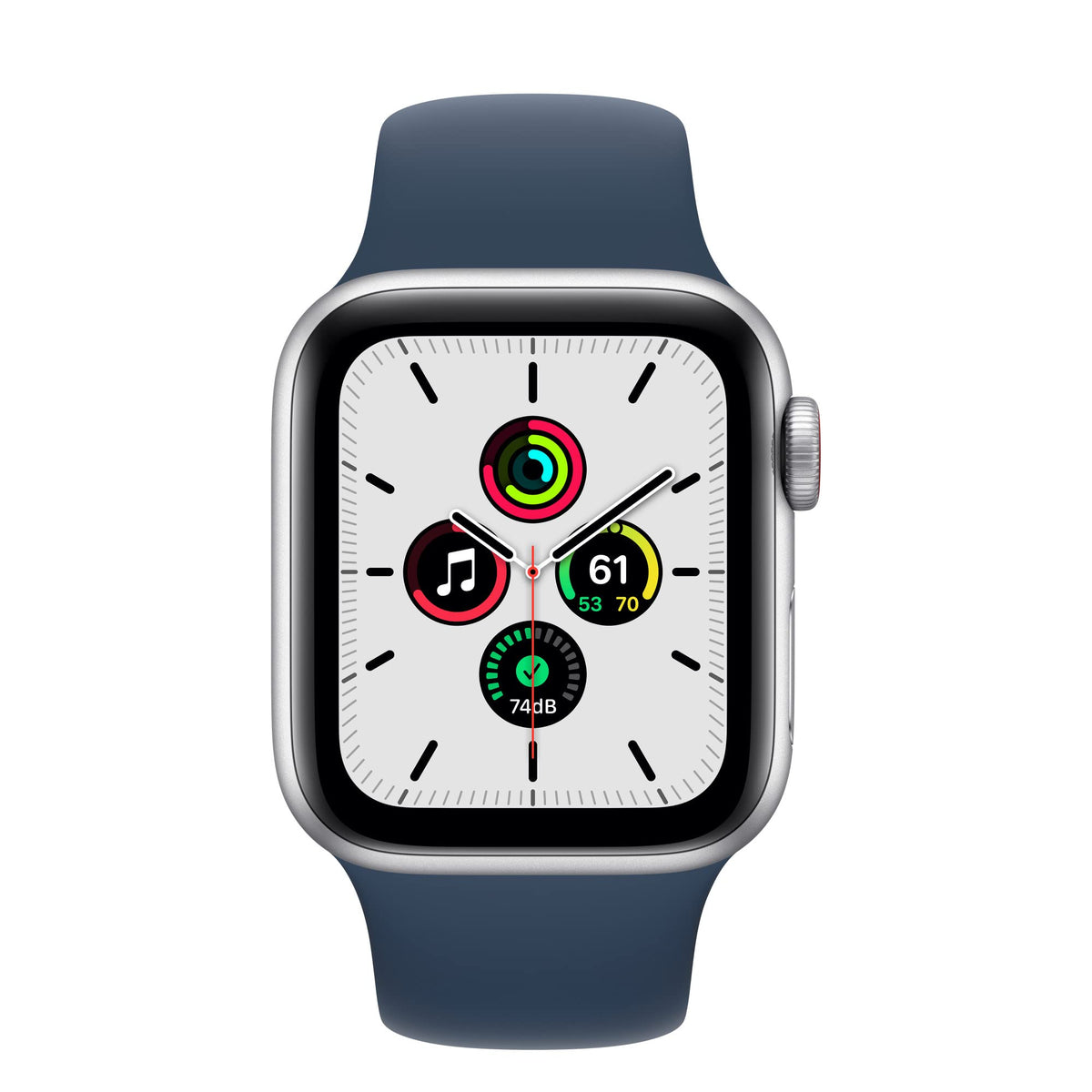Apple Watch SE (GPS + Cellular) 40mm Silver Aluminum with Abyss Blue - MKQL3LL/A - Image 2