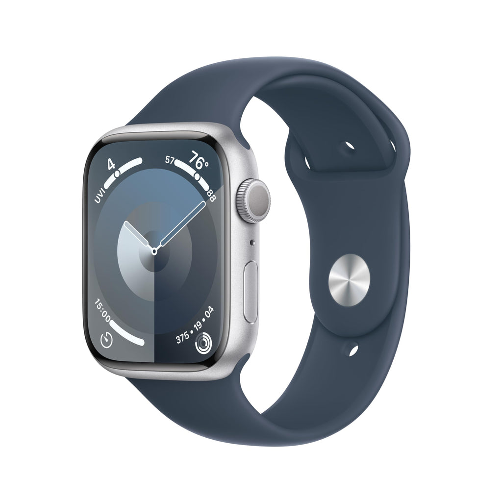 Apple Watch Series 9 (GPS) 45mm Aluminum Case with Winter Blue Sport Loop - Adj -Silver - MR9F3LL/A - Image 2