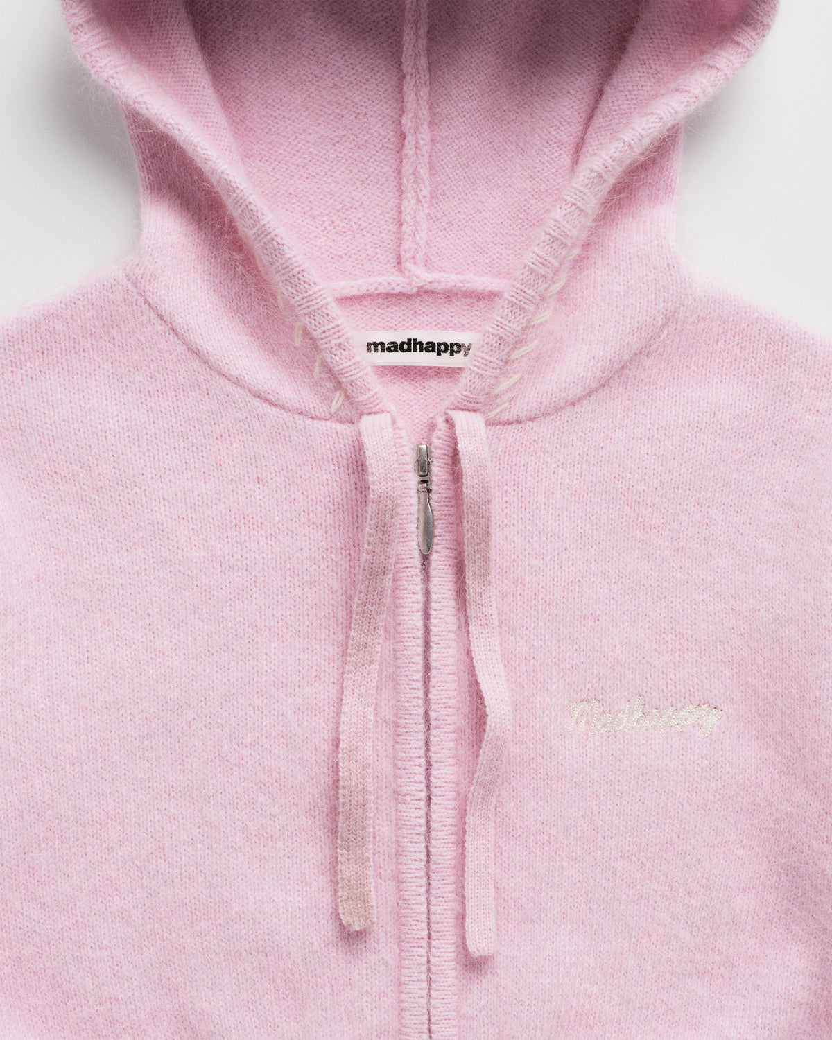 Fuzzy Knit Zip Up Hoodie - Image 2