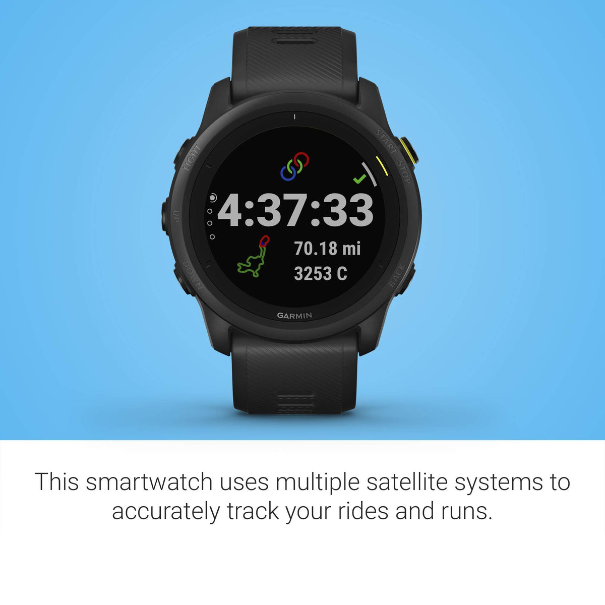 Garmin - Forerunner 745 GPS Smartwatch 30mm Fiber-Reinforced Polymer - Black - 010-02445-00 - Image 3