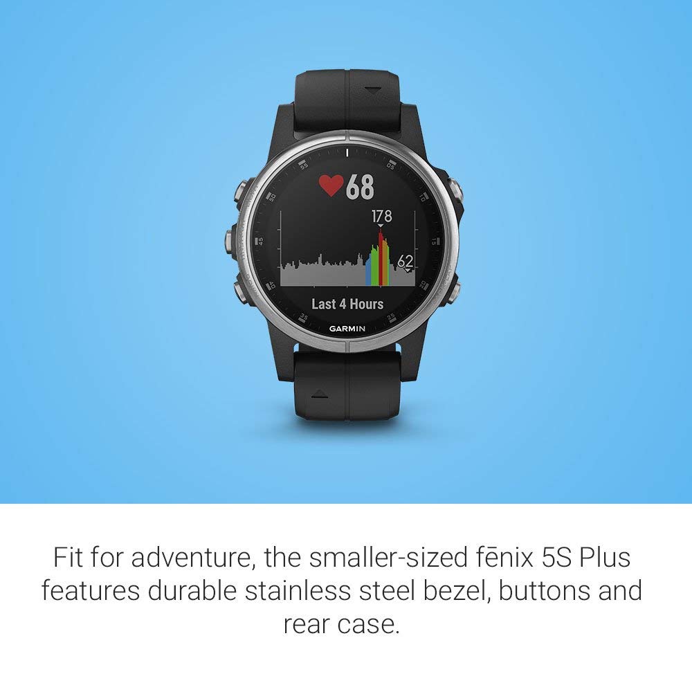 Garmin fenix 5 Plus, Premium Multisport GPS Smartwatch, Black/Silver - 010-01988-01 - Image 3