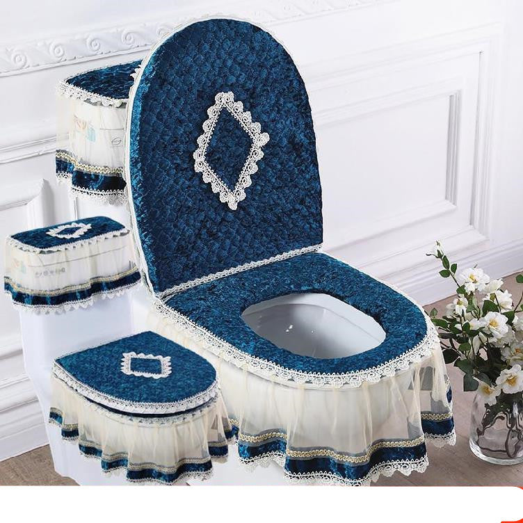 3-Piece Zippered Toilet Seat Cover Set - Image 2