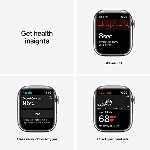 Apple Watch Series 7 (GPS + Cellular, 41mm) Silver Stainless Steel Case with Silver Milanese Loop - MKHF3LL/A - Image 3