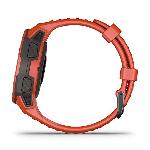 Garmin - Instinct 45mm Standard Edition Smartwatch Fiber-Reinforced Polymer - Flame Red - 010-02064-02 - Image 3