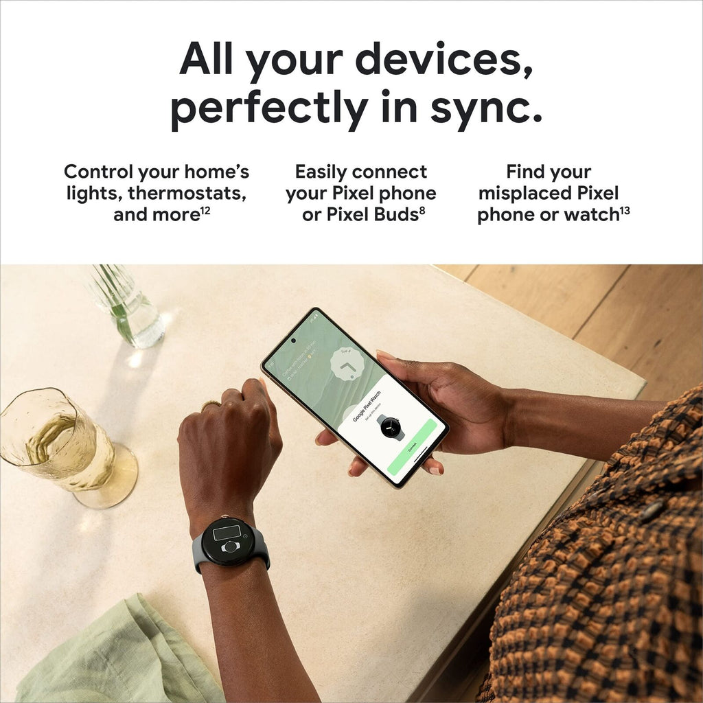 Google Pixel Watch Gold Stainless Steel Smartwatch 41mm with Hazel Active Band - Wi-Fi/Bluetooth - GA04123 - Image 4