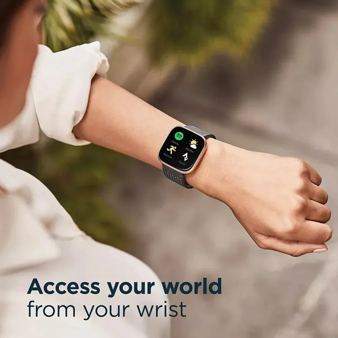 Fitbit - Versa 2 Smartwatch 40mm Aluminum - Petal/Copper Rose - FB507RGPK - Image 3