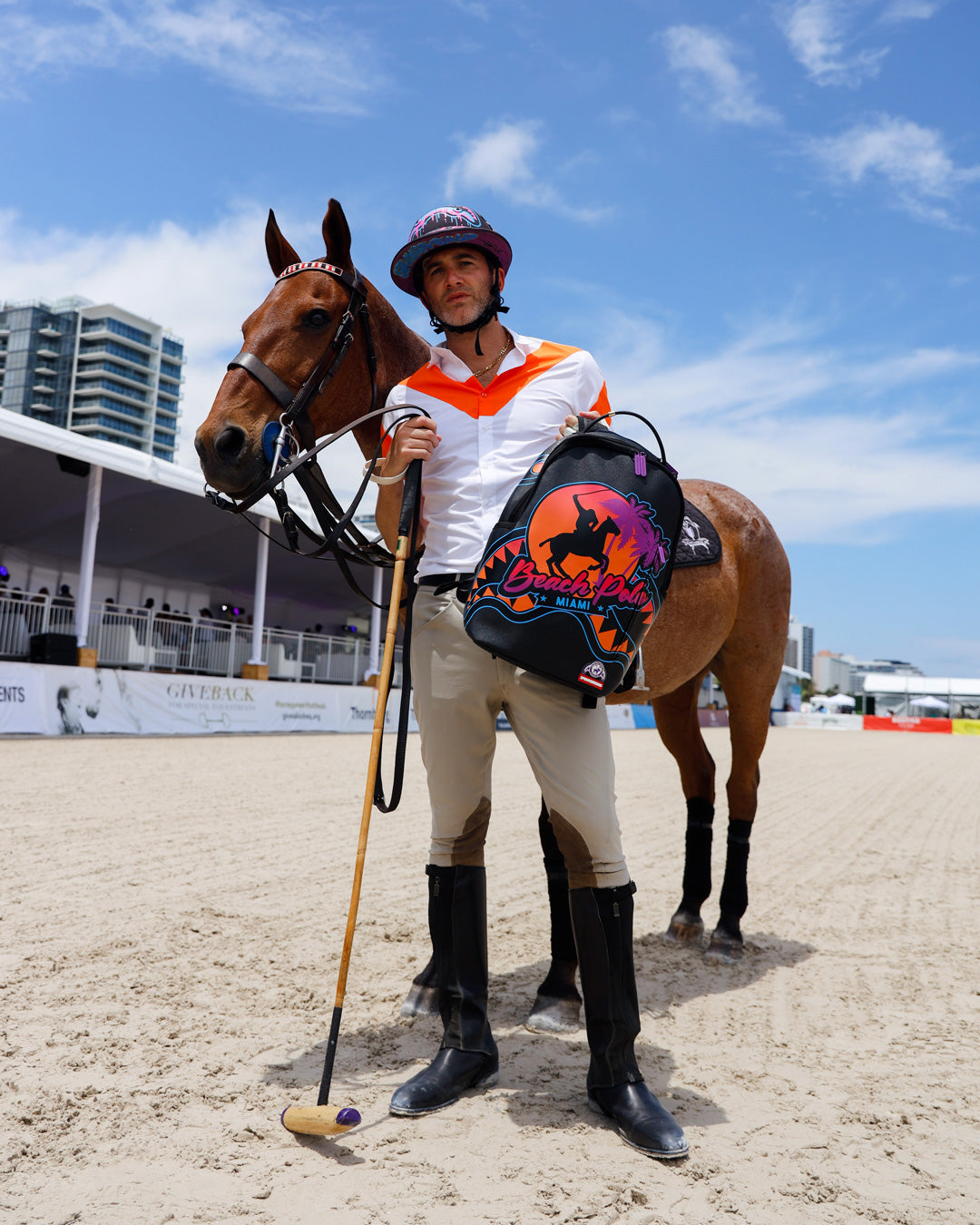 Miami Beach Polo Collab Backpack (Dlxv-Black) - Image 4