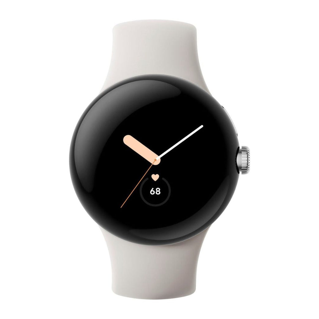 Google Pixel Watch (Wifi) 41mm Silver Stainless Steel w/Chalk Active Band - Image 2