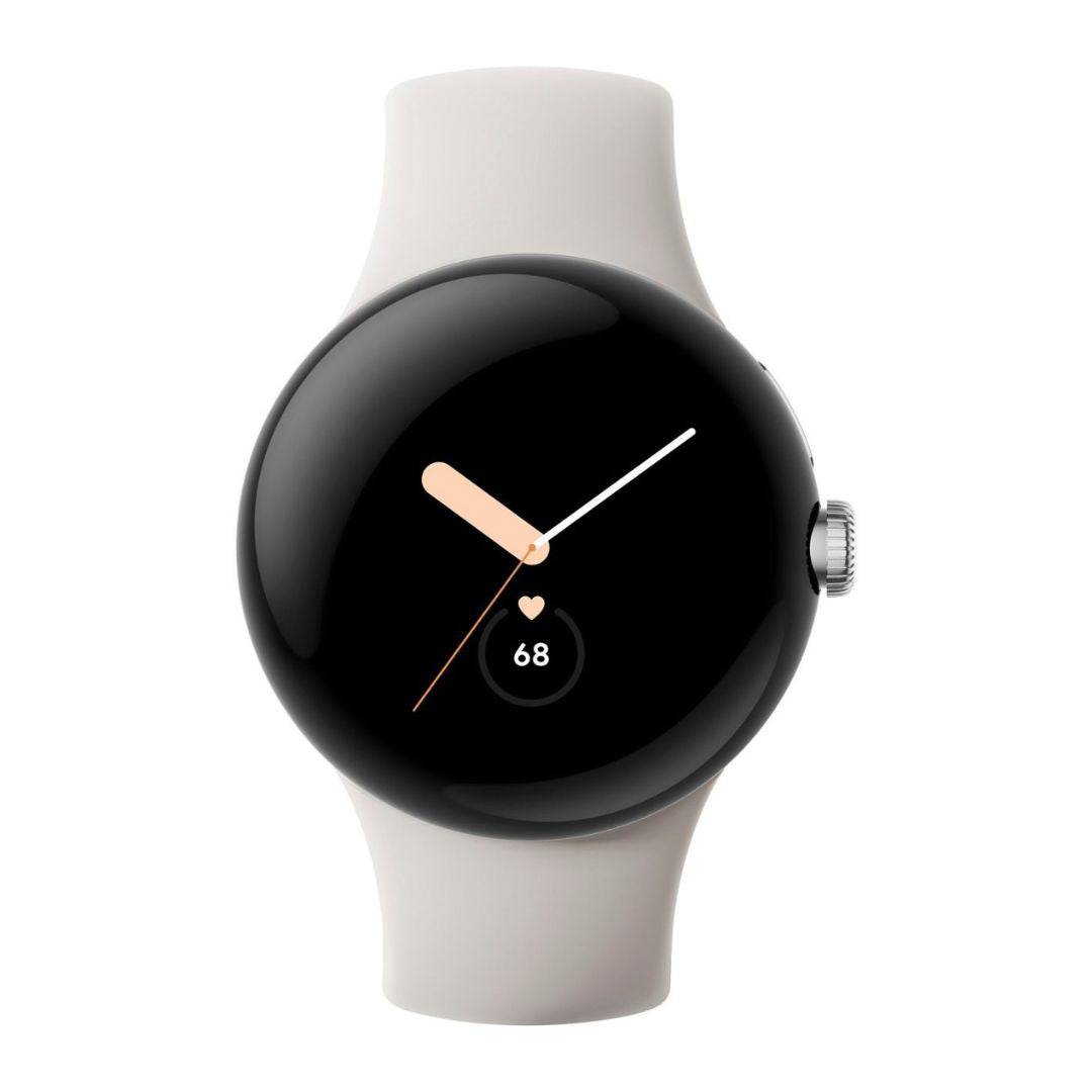 Google Pixel Watch (Wifi) 41mm Silver Stainless Steel w/Chalk Active Band - Image 2
