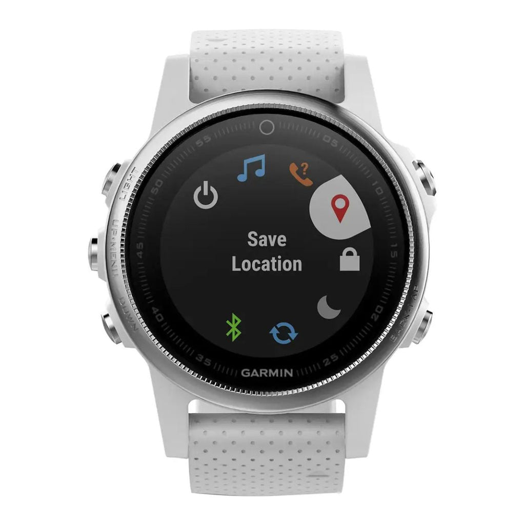 Garmin fenix 5S Smartwatch – 42mm Fiber-Reinforced Polymer – White with Carrara White Band – 010-01685-00