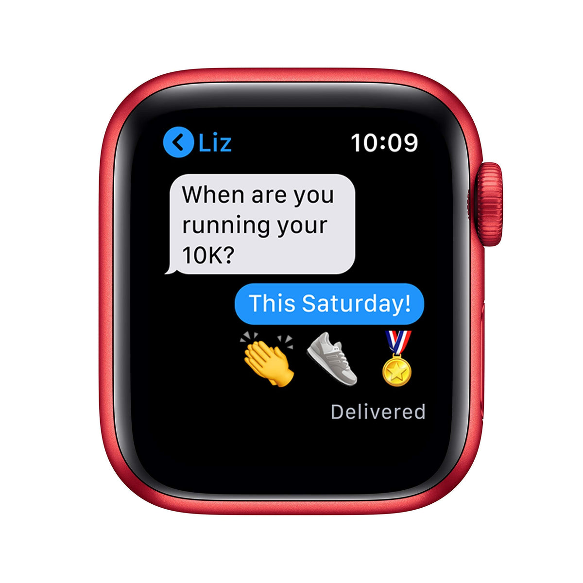 Apple Watch Series 6 40mm RED Aluminum Case RED Sport Band - M00A3LL/A - Image 5