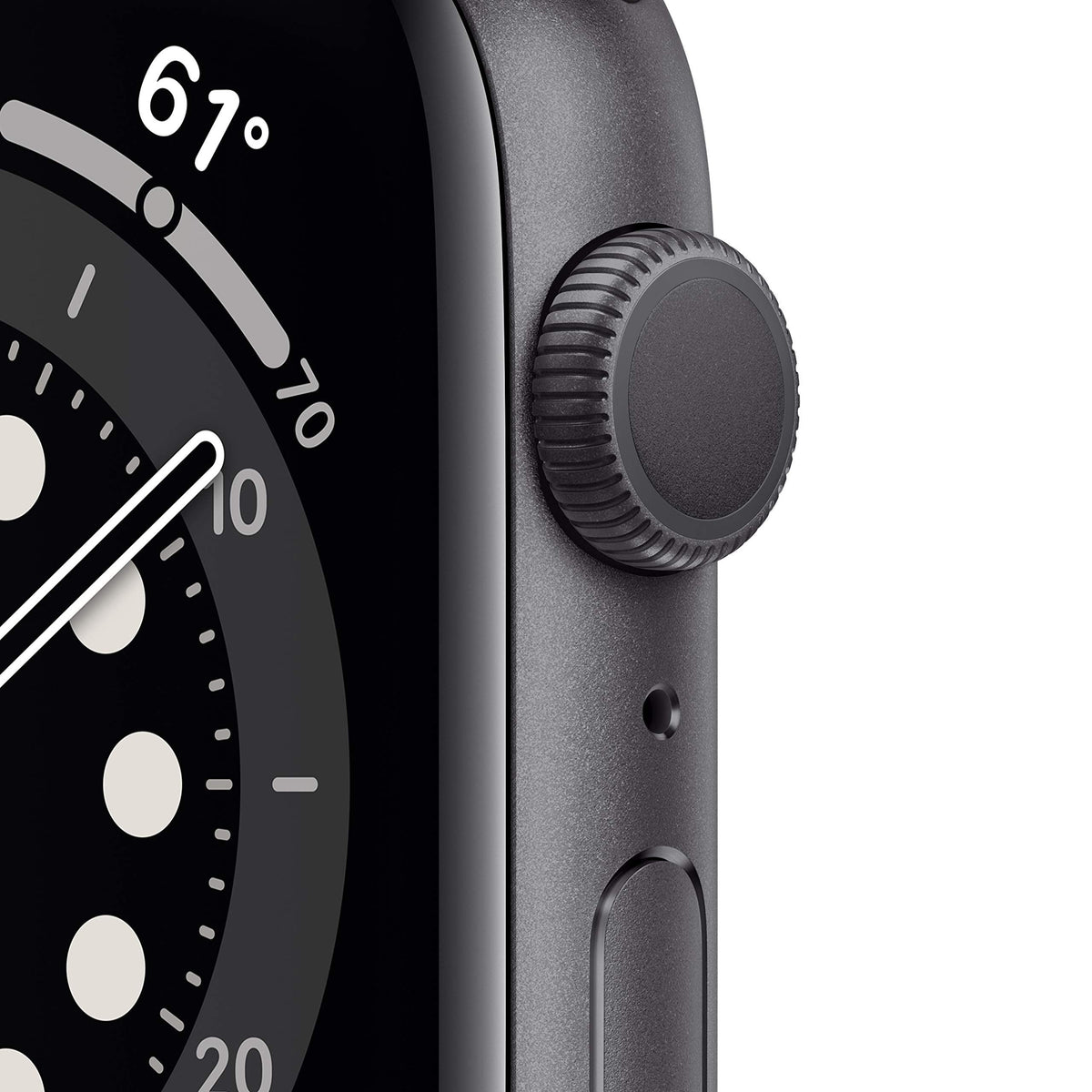 Apple Watch Series 6 GPS 44mm Space Gray Aluminum Case with Black Sport Band - M00H3LL/A - Image 4