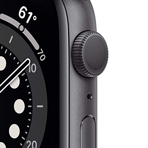 Apple Watch Series 6 GPS 44mm Space Gray Aluminum Case with Black Sport Band - M00H3LL/A - Image 2