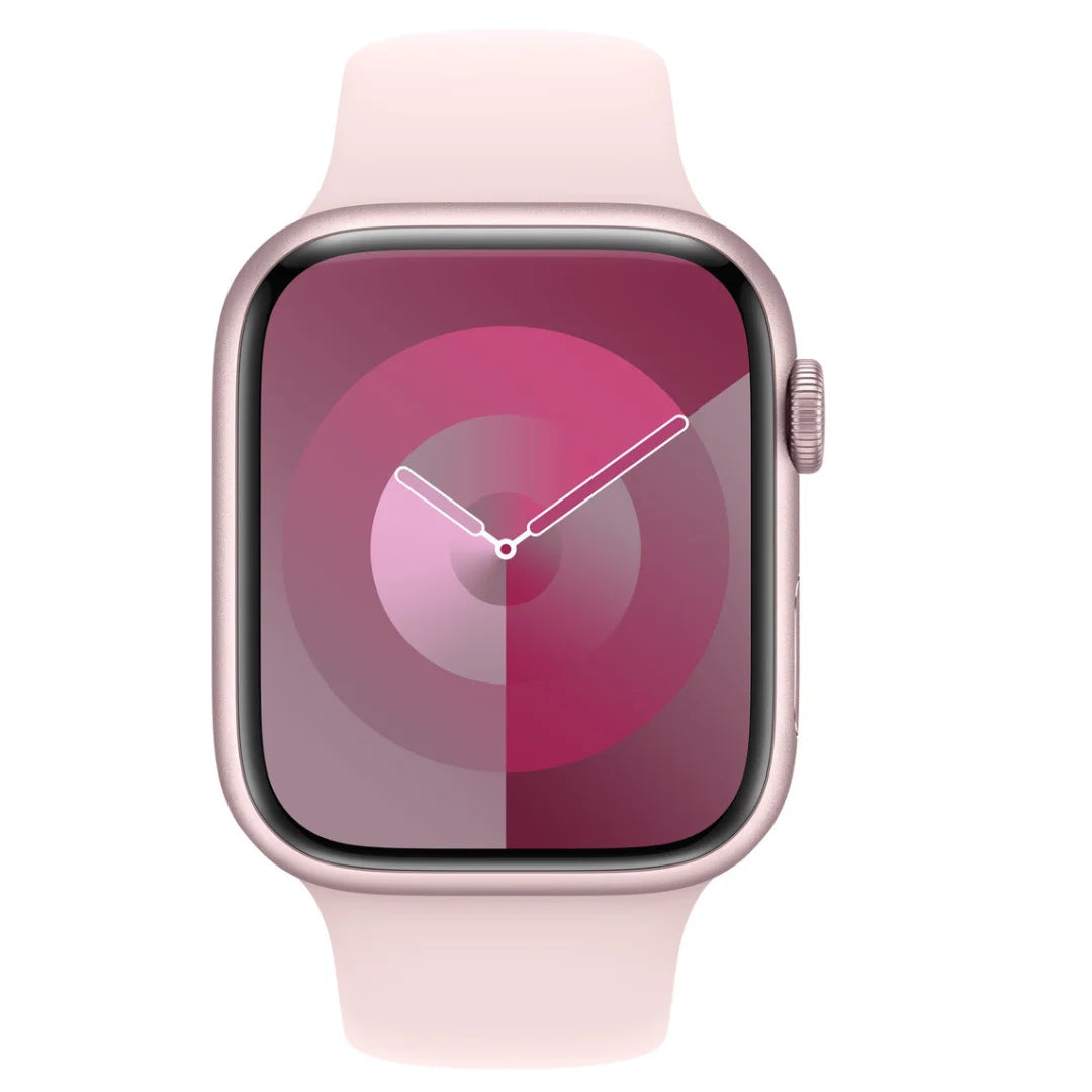 Apple Watch Series 9 (GPS + Cellular) 45mm Aluminum Case with Light Pink Sport Band - M/L - Pink - MRML3LL/A - Image 2