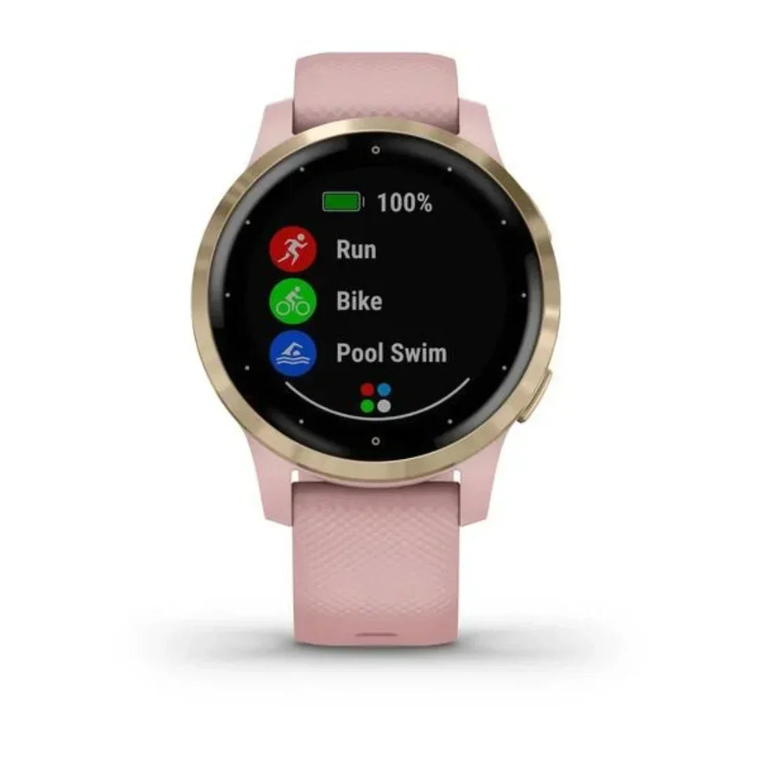 Garmin - vivoactive 4S Smartwatch 40mm Light Gold With Dust Rose - 010-02172-31 - Image 2