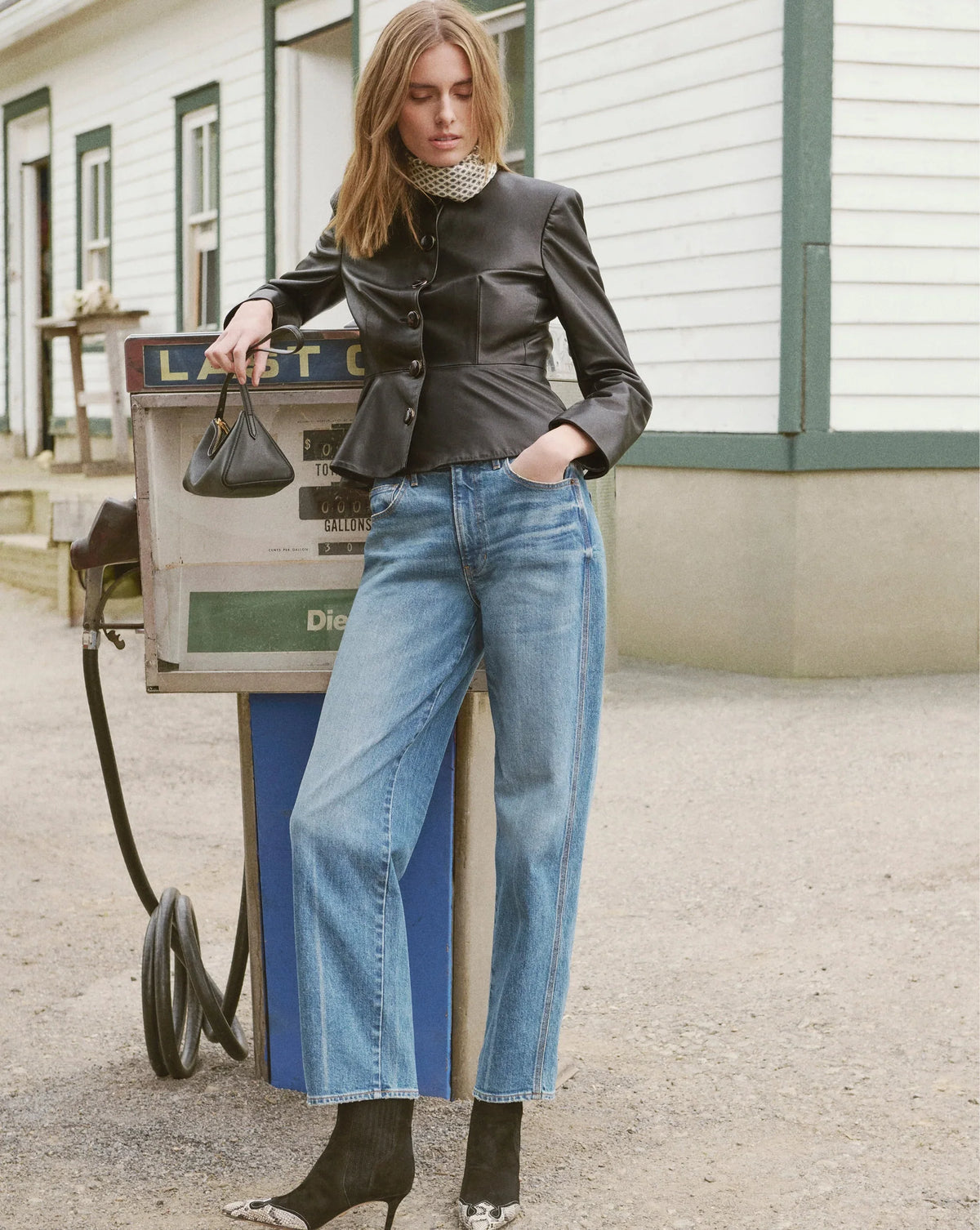 Quinn Leather Peplum Jacket - Image 6