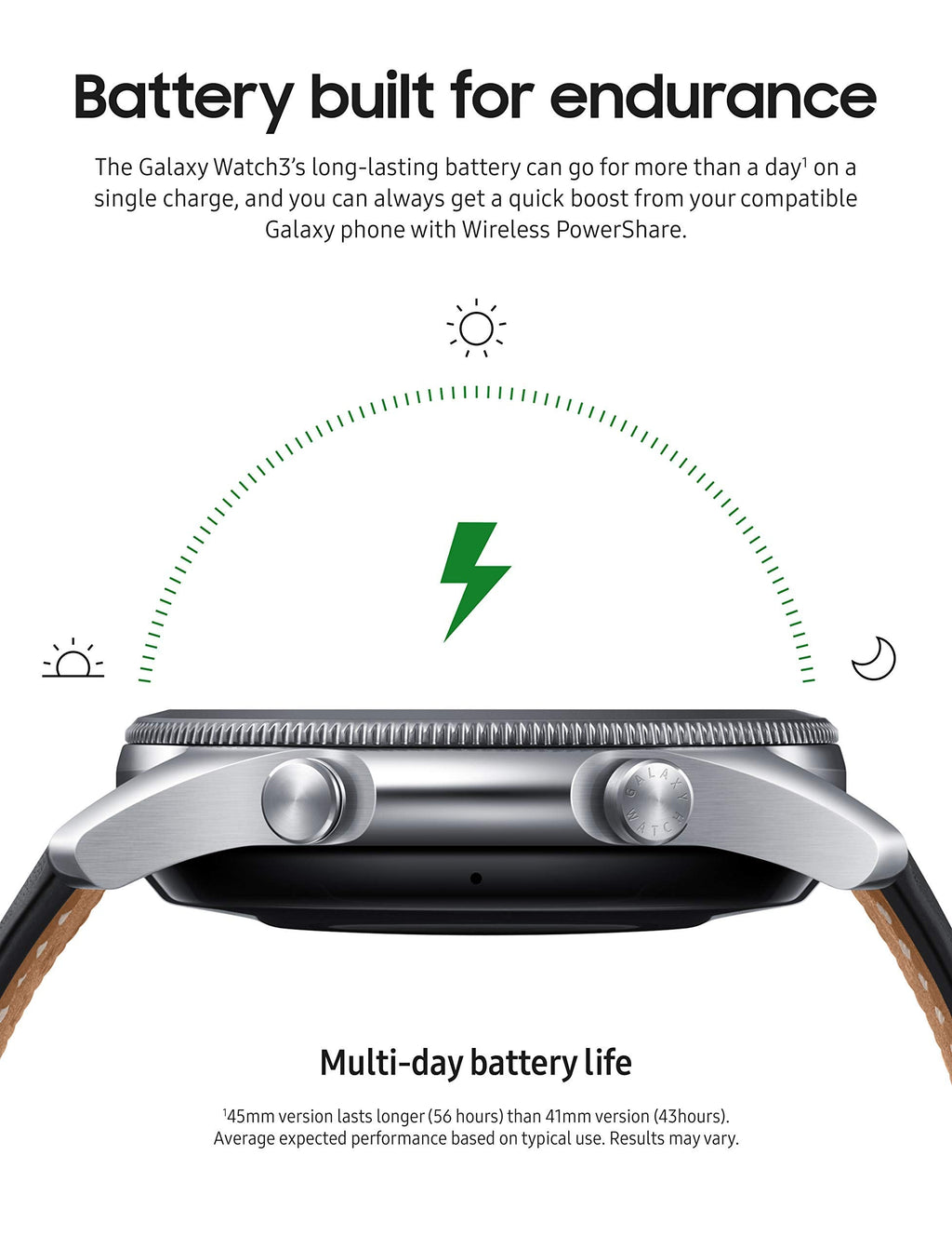 Samsung Galaxy Watch3 Smartwatch 41mm Stainless LTE - Mystic Silver - SM-R855UZSAXAR - Image 4