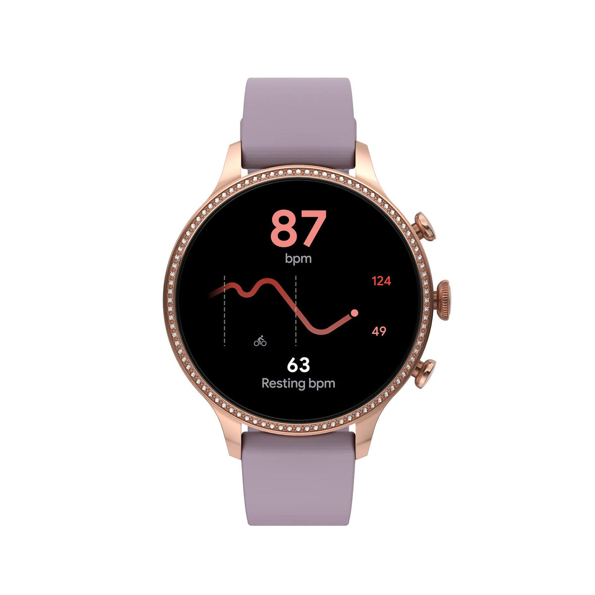 Fossil - Gen 6 Smartwatch 42mm Purple Silicone - Rose Gold - FTW6080V - Image 8
