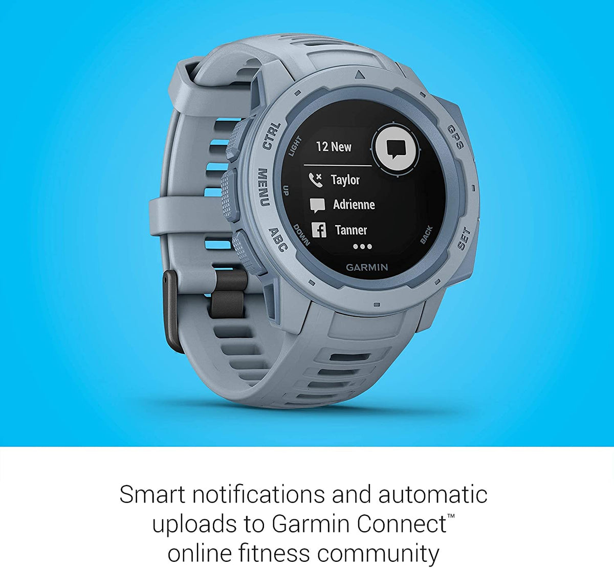 Garmin - Instinct GPS Smartwatch 45mm Fiber-Reinforced Polymer - Sea Foam - 010-02064-05 - Image 4