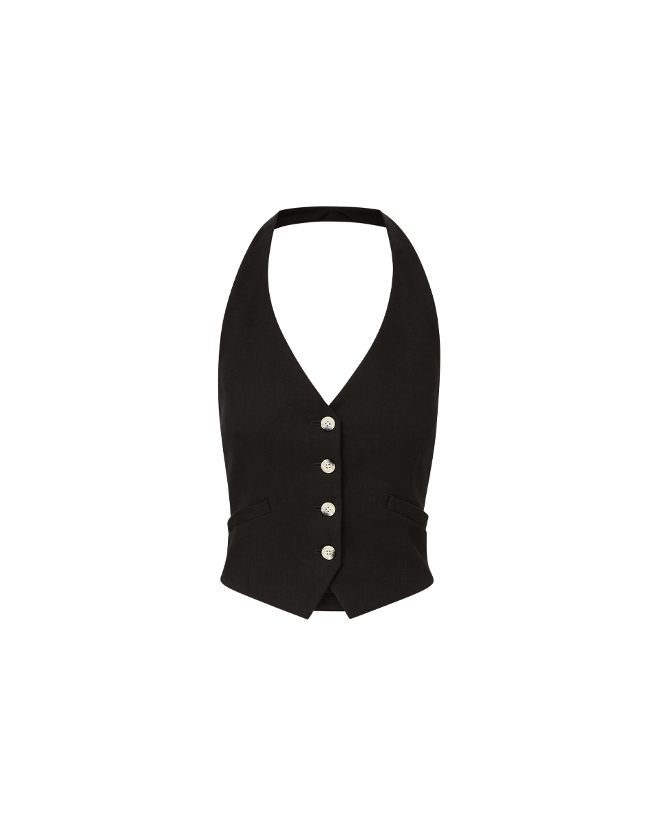 Arabella Stretch-Linen Vest - Image 7