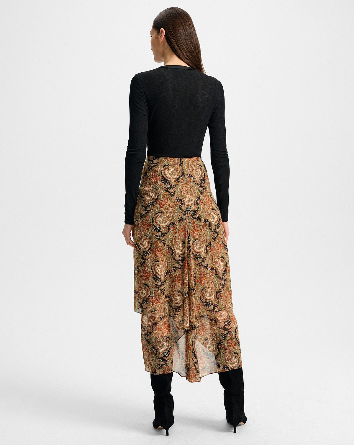 Sira Silk Midi Skirt - Image 6