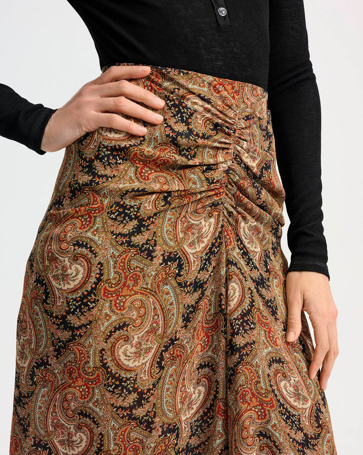 Sira Silk Midi Skirt - Image 7