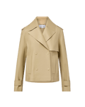 Heathcliff Cropped Leather Trench Coat - Image 7